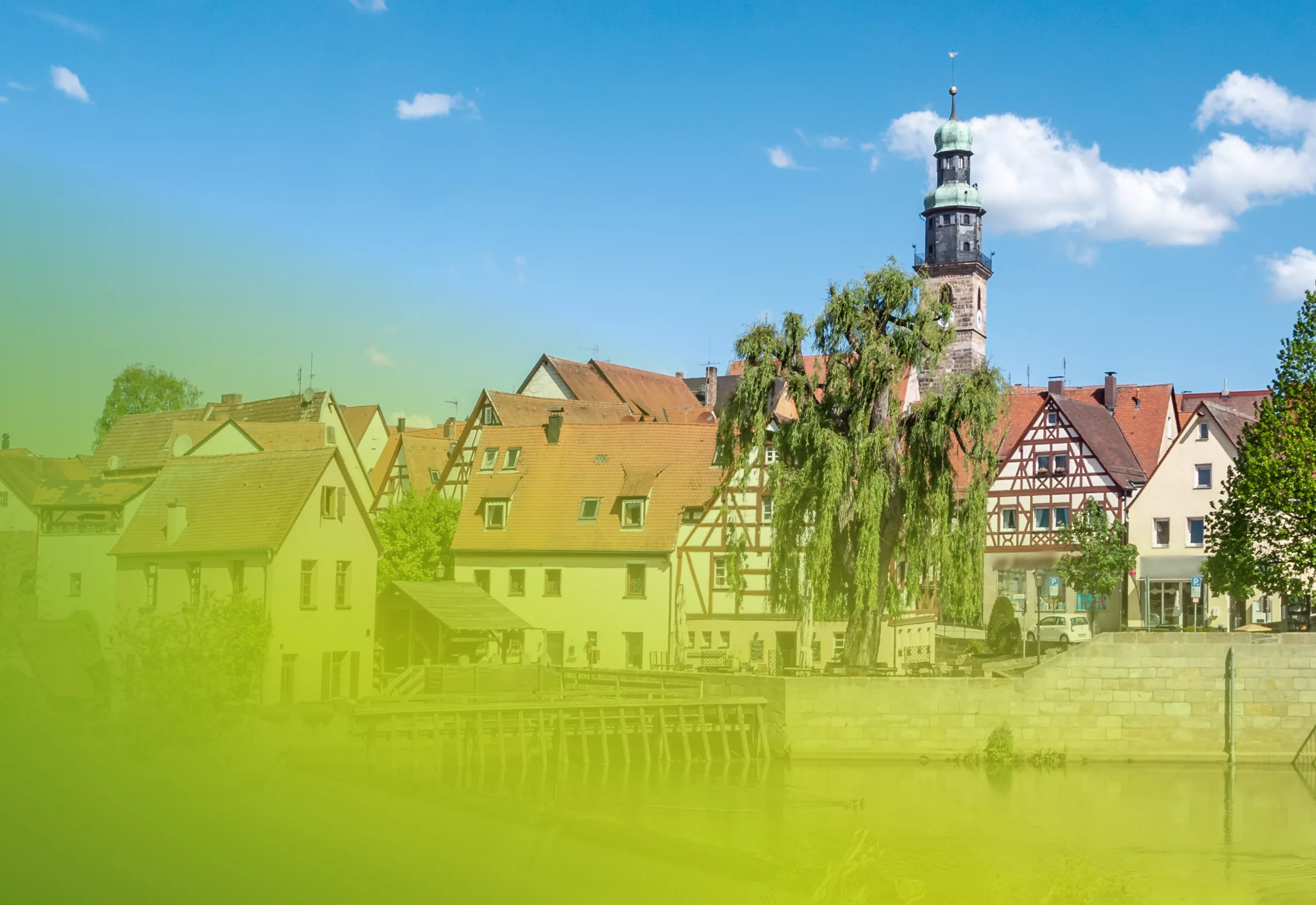 Blick auf Lauf an der Pegnitz