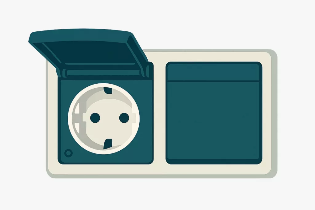 Aufputzsteckdosen also Notstromsteckdosen einphasig bei Mehr Ampere.
