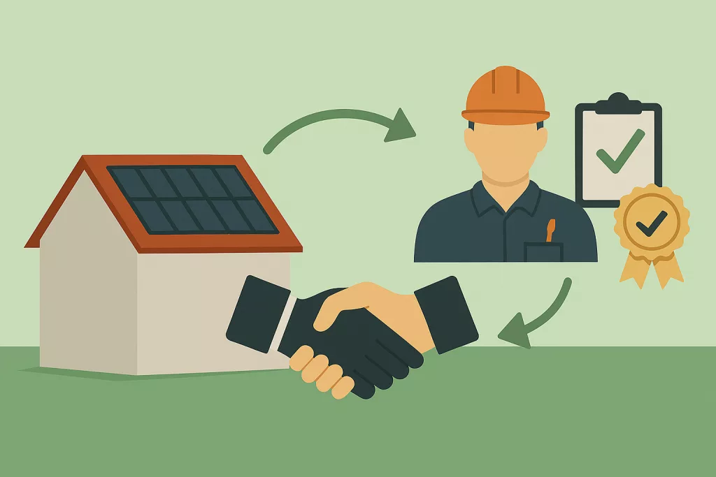 Verlässlichkeit des Anbieters für PV Gesamtsysteme, es ist wichtig dass Zertiikate vorliegen